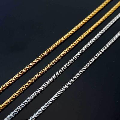 China Hiphop Stainless Steel Round Bead Clavicle Necklace Round Titanium Steel Box With Chain for sale