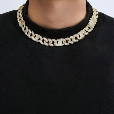 China Cuban Hip Hop Necklace 16mm Pig Nose Chain Box Buckle Pop It Bracelet for sale