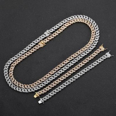 China Franco Clasp Gold Ice Jewelry Punk Circular Cuban Double Sided Chain Men Chains Stainless Steel for sale