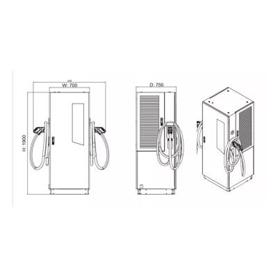 China TUV CE Dual Gun Intelligent DC EV Charging Station 240KW  50/ 60Hz for sale