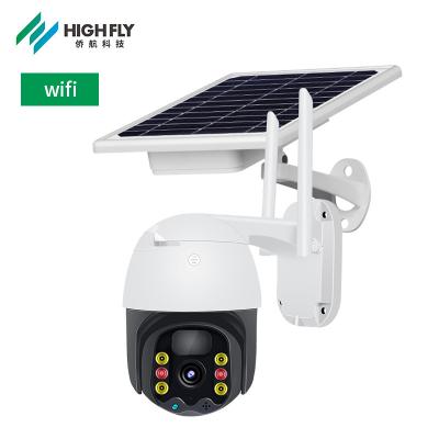 China PIR Motion Sensor Wireless Solar Camera Night Vision Outdoor Wifi 360 Degree Two Audio for sale