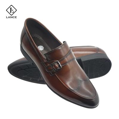 China Hot Selling Men's Fashion Anti-slippery Discount LANCI Genuine Leather Shoes Men's Stylish Shoes Genuine New Arrivals for sale