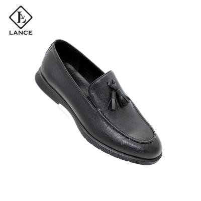 China LANCI Anti-Slippery Casual Leather Loafer Shoe Soft And Comfortable Loafers Leather Shoes For Men for sale