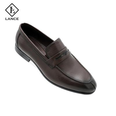 China LANCI Anti-Slippery Casual Leather Loafer Shoe Soft And Comfortable Loafers Leather Shoes For Men for sale