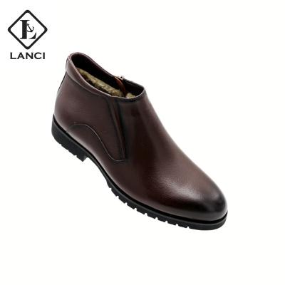 China LANCI Fashion Trend 2022 Factory Classics For Men Black Genuine Leather Comfortable Chelsea Boots Rejects High Quality for sale