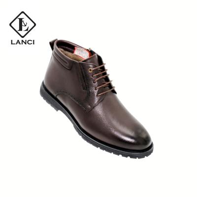 China Factory Discount LANCI EVERGREEN Genuine Leather Boots Men Ankle Dress Boot Wholesale Genuine For Outdoor Party for sale