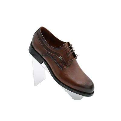 China LANCI Style Waterproof British Luxury Mens Dress Handmade Derby Shoes Polished PU Leather Stylish Shoes for sale