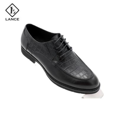 China LANCI Waterproof Wholesale Italian Derby Mens Shoes Custom Genuine Official Leather Formal Shoes For Men for sale