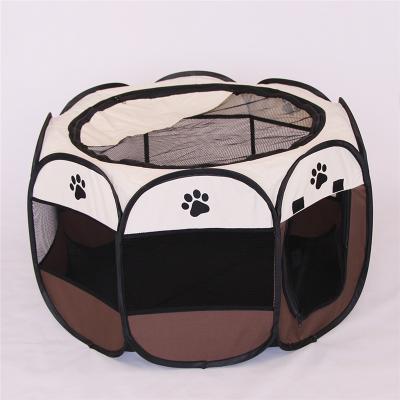 China Viable Outdoor Portable Cat Tent Travel Kennel Cage Pet Fence Fence Washable Folding Kennel for sale