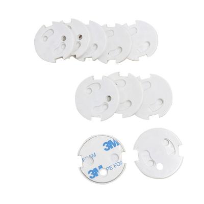 China Type E Connectors Wholesale Round 3 Holes Baby Safety Electrical Power Socket Protection Cover ABS Plastic For Europe for sale