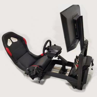 China Factory Directly Premium Single Supply Training Game Simulator Racing Seat Black Racing Cockpit Seat For PC PS4 Xbox One G29 GY046-2 for sale