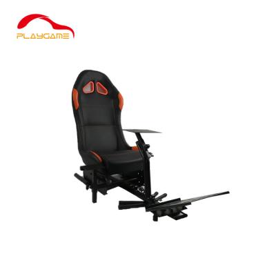 China Racing Seat Simulator Cockpit With Real Racing Seat Height Steering Wheel Stand Support Adjustable Racing Monitor Compatible GY016 for sale