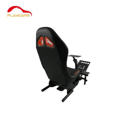 China Simulator Model With Real Racing Seat Driving Racing Simulator Cockpit Gaming Chair With Gear Clutch Mount GY016 for sale