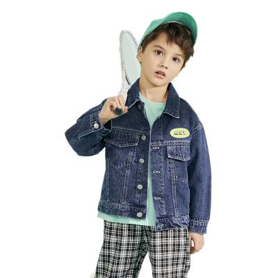 China 2022 Mianzhi spring soft new and comfortable breathable off the shoulder version fashion boy children unisex oversized denim jacket for sale