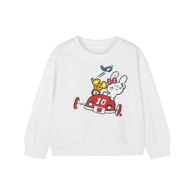 China Multicolor Optional Anti-wrinkle Mianzhi Fashion Lovely Rabbit Print Pullover Winter Kids Girls' Hoodies for sale