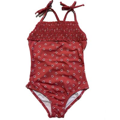 China One Piece Toddler Triangle Top Girl Strap Fit Designer Cute Elastic QUICK DRY Floral Print Swimwear For Beach for sale