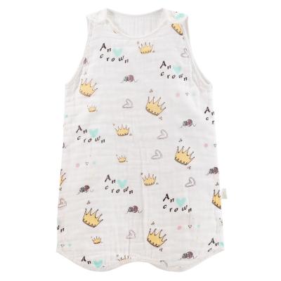 China Mianzhi Breathable Summer Soft And Comfortable Vest Four-Layer Gauze Cotton Newborn Baby Wrap Sleep Bags for sale