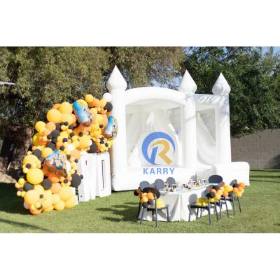 China Outdoor Cheap White Inflatable Castle Slide Playground Combo Inflatable White Combo Moonwalk for sale