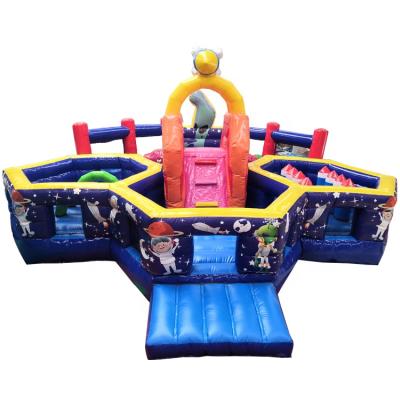 China PVC Commercial Grade Inflatable Amusement City,Inflatable Fun City Bouncy Castle Indoor Bouncer Playground For Kids for sale