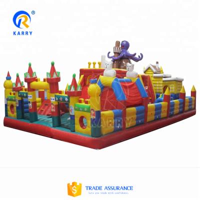 China Amusement City Kids Inflatable Obstacle Course Outdoor/Indoor Octopus Diverting Inflatable Playground CE Inflatable Amusement City for sale