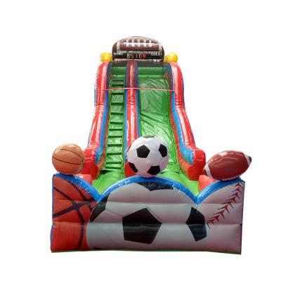 China Outdoor Inflatable Slide Porcelain Water Games Sport Basketball Slide Water Entertainment Slides For Kids for sale