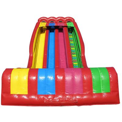 China Three Way Climb Air Bounce Dry Slide Big One Fun Inflatable Dry Slide for sale