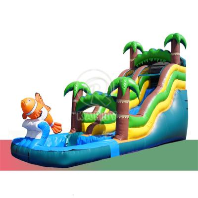 China Happy Clown Playground Fish Inflatable Water Slide Inflatable Water Slide Latest Factory Outdoor Design For Sale for sale