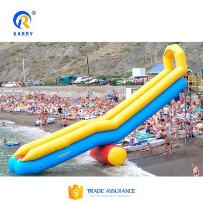 China 0.55mm PVC tarpaulin high quality water play yacht slide-the big inflatable slide city with swimming pool for sale for sale