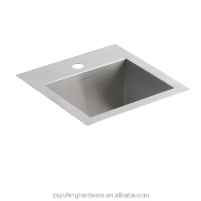 China Without Faucet 15'' L x 15'' W wholesale Dual Mount stainless steel  Bar Sink for sale