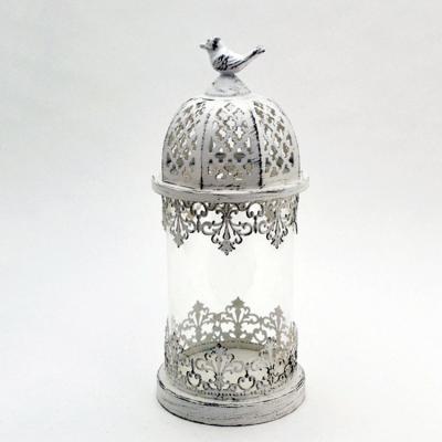 China New Design Home Decor Handmade Metal Candle Holder Round Lantern for sale