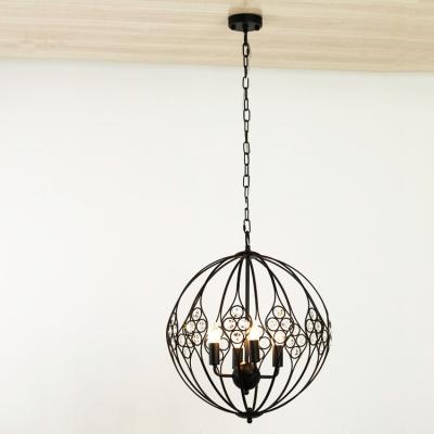 China Round Ball Crystal Home Decor Vintage Metal Decoration Pendant Lamp for sale