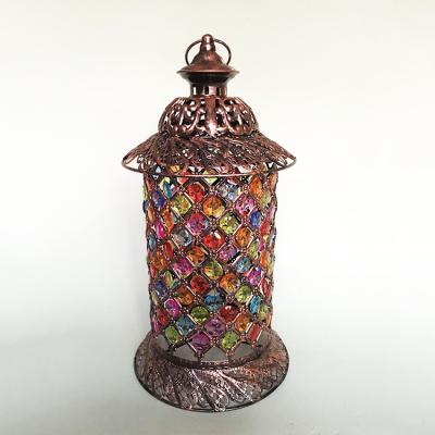 China Retro Home Decoration Metal Sconce Lantern For Garden Decoration for sale