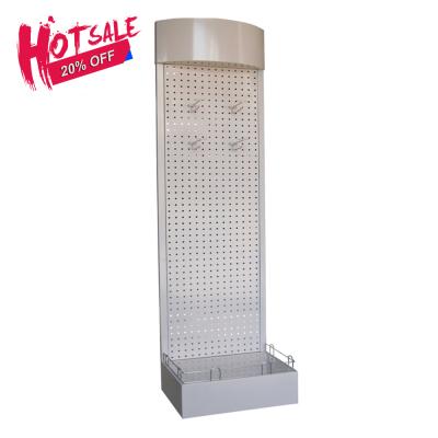 China Easy Assembly Hot Sale Metal Product Display Hanging For Slippers Pegboard Rack for sale