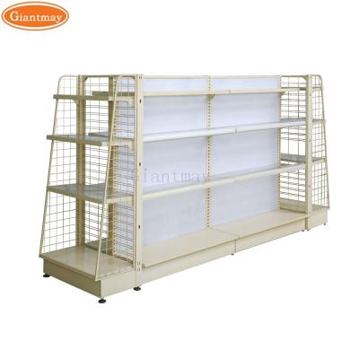 China Giantmay Double Sided Customized Supermarket Snack Shelves Retail Storage Rack Gondola for sale