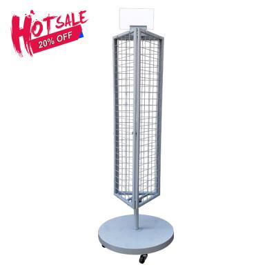 China Easy Assembly Giantmay Customized Rotating Rack Rotating Shelf 3 Sided Rotating Display Stand for sale