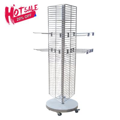 China Giantmay Assembly Easy Modern Hair Floor Rack Shop Rotating Turntable Display Stands for sale