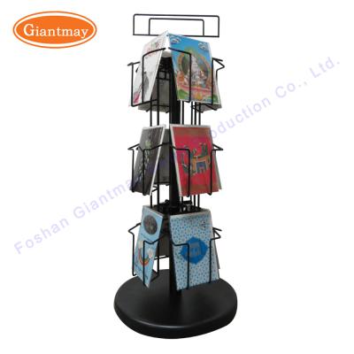 China Retail Store/Metal Wire Shop/Supermarket Worktop Rotating Greeting Cards Show Spinner Rack for sale