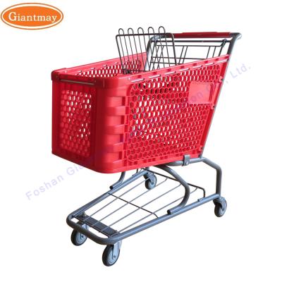 China Giantmay Unfolding Trolley For Mall, Store, Supermarket Plastic Shopping Cart for sale