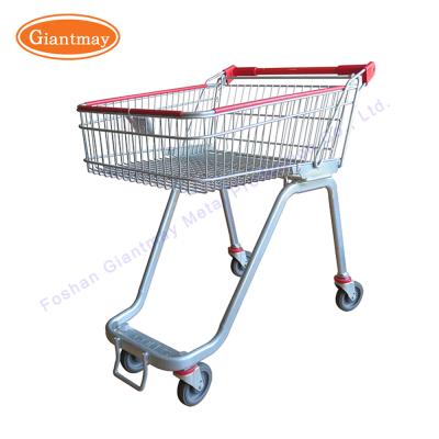 China Small Unveil Shop Trolley For Sale Mini Chrome European Shopping Cart for sale