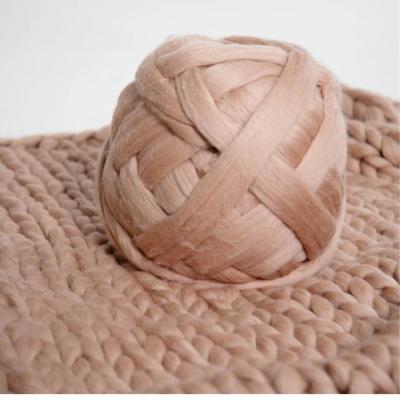 China Factory Good Quality Abrasion-Resistant Bulk Dyed Polyester Cotton Bulky Hand Knitting Yarn for sale