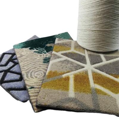 China Abrasion-resistant printing white undyed carpet rugs wool nylon blended yarn for carpets for sale