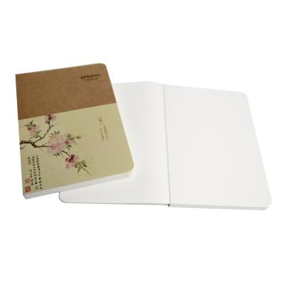 China Printed Kraft Paper Notebook Wholesale Custom Simple Blank Printing Service For School for sale