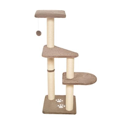 China Luxury Multi Level Cat Tree House and Scratcher Scratch Scratch Durable Sisal Tree Climbing Post Heavy Duty Column Columns for sale