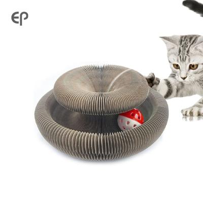 China Cat Scratching Board Corrugated Wide Deformed Foldable Viable Cat Bed Scratching and Grinding Claws Cat Board Scratching for sale