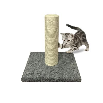 China Wholesale High Quality Viable Cat Scratch Pole Cat Tower Pet Rack Post Cat Scratching Tree Sisal Scratch Solid Wood for sale