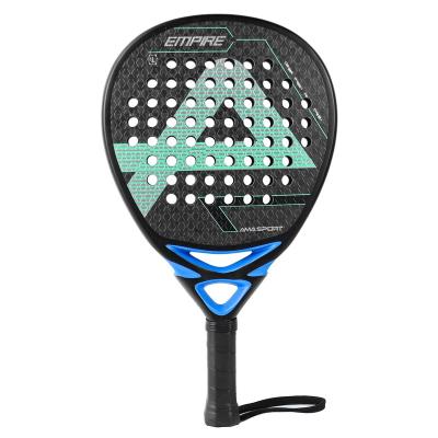 China Shiny Visible Outdoor Black Padel Racket 3D EVA 12K Carbon Fiber Padel Racket for sale