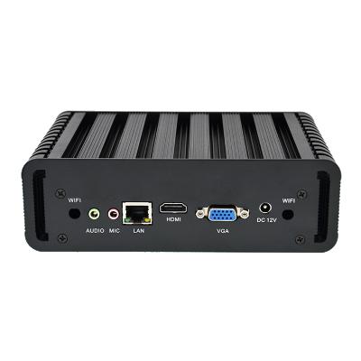 China Good Cost High Low Cost Aluminum Alloy Case Portable Mini Pc Fanless For Business Customized Fanless Radio for sale