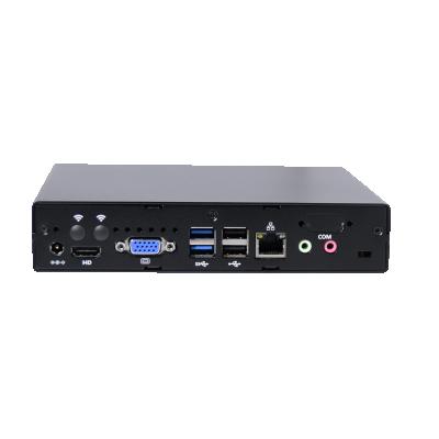 China For Business WANLAN 4 Core Mini PC J4125 4GB 8GB RAM DDR4 64GB 128GB SSD Fan Media Player Smart Computer for sale