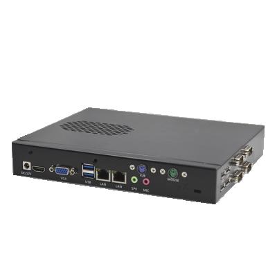 China For Cheap Business WANLAN PC Linux Support Fedora CentOS Debian 2LAN 4COM 1LPT Mini 6USB Ports Strong Industrial Computer for sale