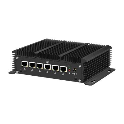 China For pfsense Business WANLAN Mini PC 6 LAN Firewall Router Server Industrial PC Core i3 i5 i7 AES-NI Micro Fanless Mini Computer for sale